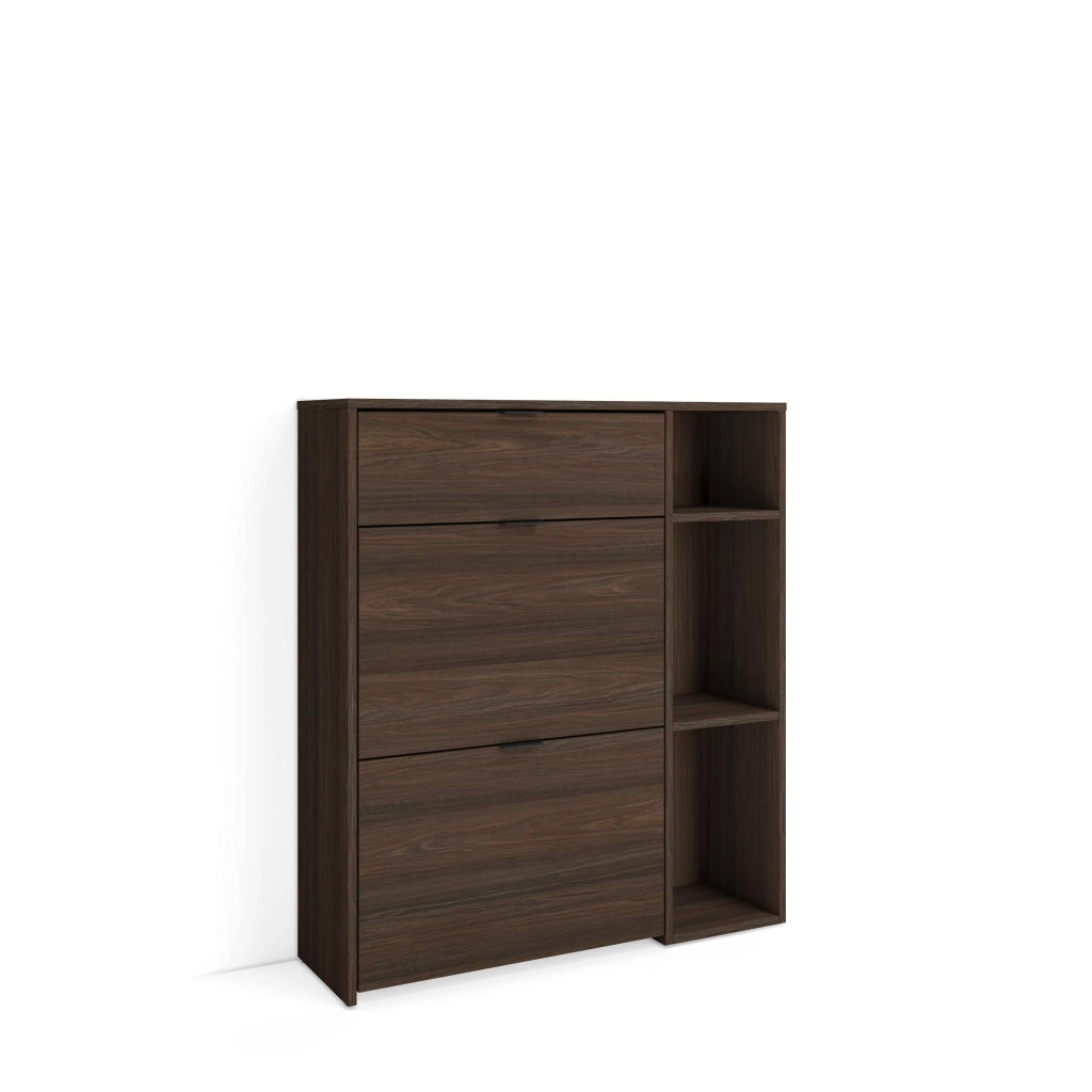 Scarpiera Ingresso, 90x27x102cm, 10 paia di scarpe, Armadio, Rovere scuro
