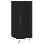 Credenza | Madia | Buffet da pranzo | Armadio da pranzo Nero 34,5x34x90 cm in Legno Multistrato