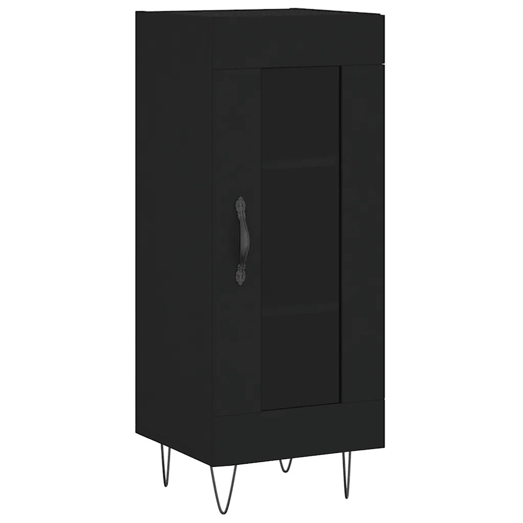 Credenza | Madia | Buffet da pranzo | Armadio da pranzo Nero 34,5x34x90 cm in Legno Multistrato
