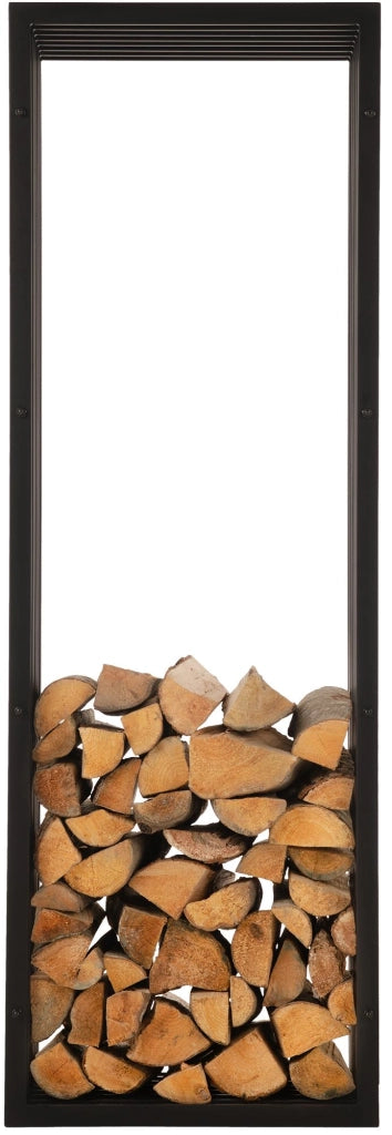 Portalegna IRVING in metallo nero opaco 40x50x150 cm