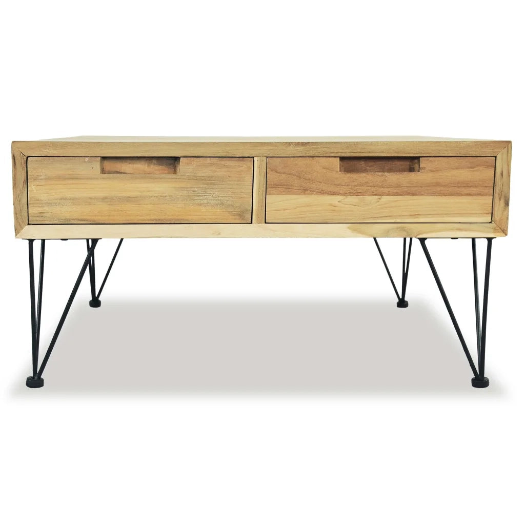 Tavolino da CaffÃ¨ 80x80x40 cm in Legno Massello di Teak cod mxl 59376