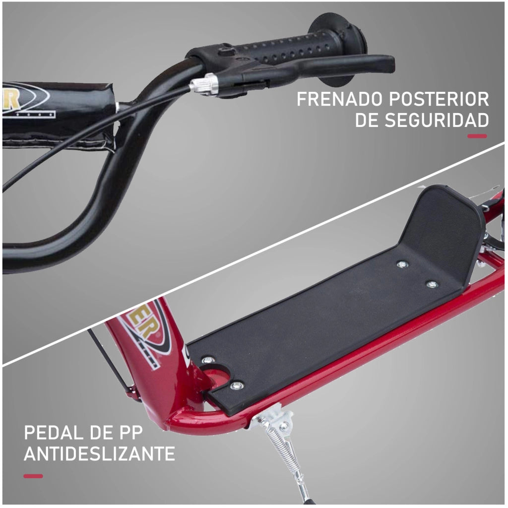 Patinete Bambini ¨C Zephmum ¨C 120x52x80-88 cm Rosso