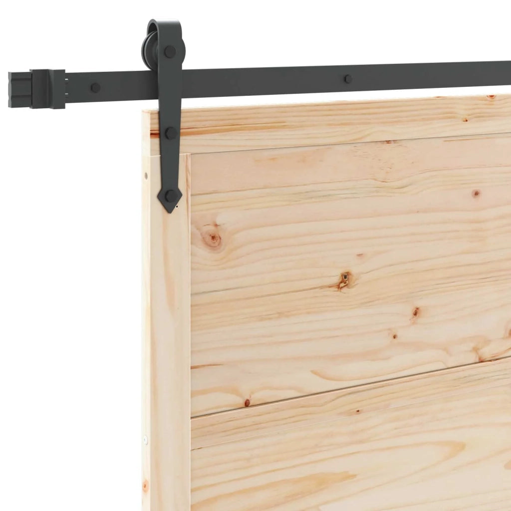 Porta scorrevole Naturale 80 x 208 cm Legno Massello di Pino 3445630