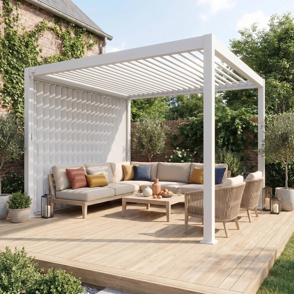Pannello a lamelle orientabili 3m per pergola bioclimatica in