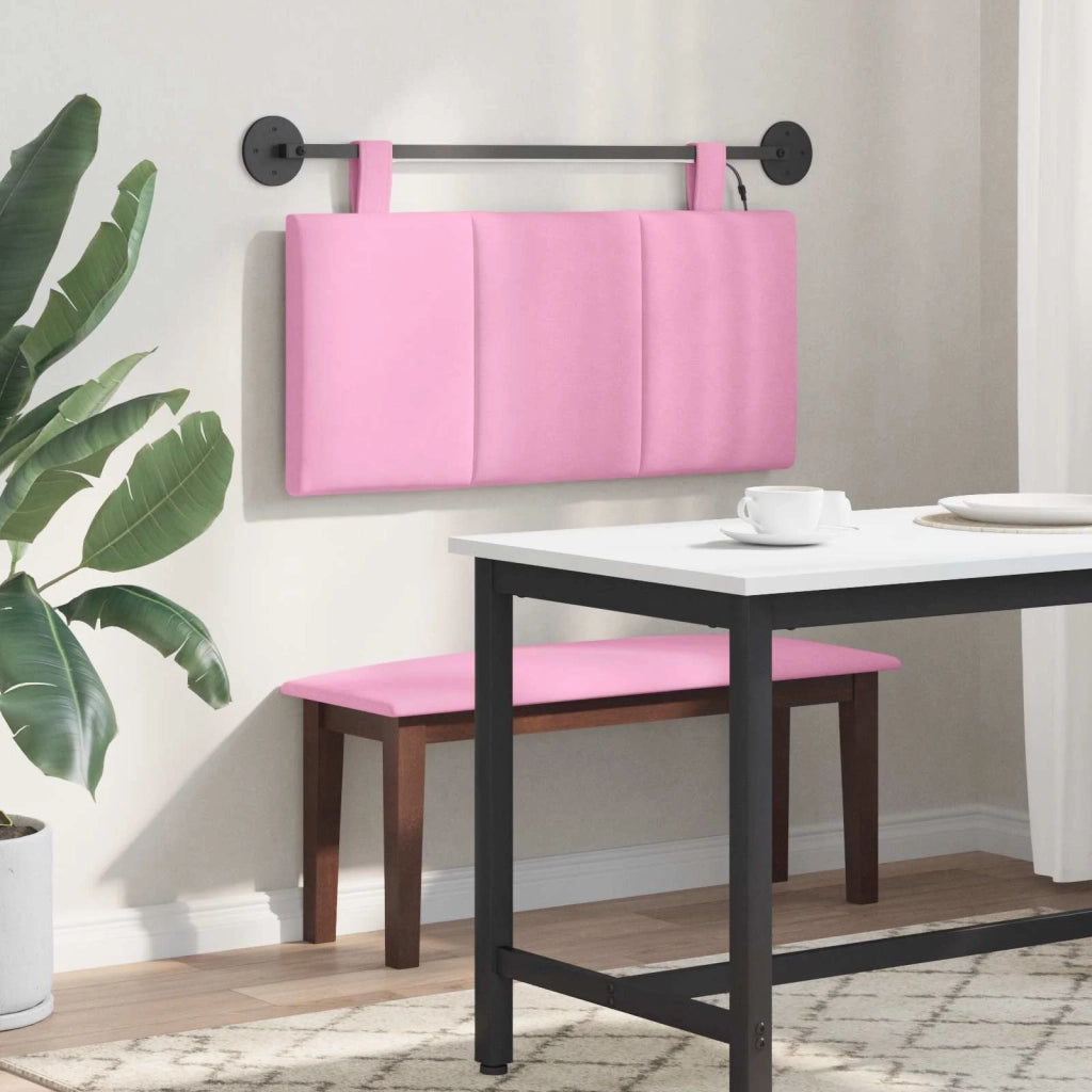 Testiera sospesa Con luce LED Rosa Tessuto 3424760