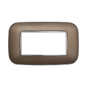 Placca Orbis Serie Moon 4P Colore Bronzo Compatibile Con Bticino Axolute