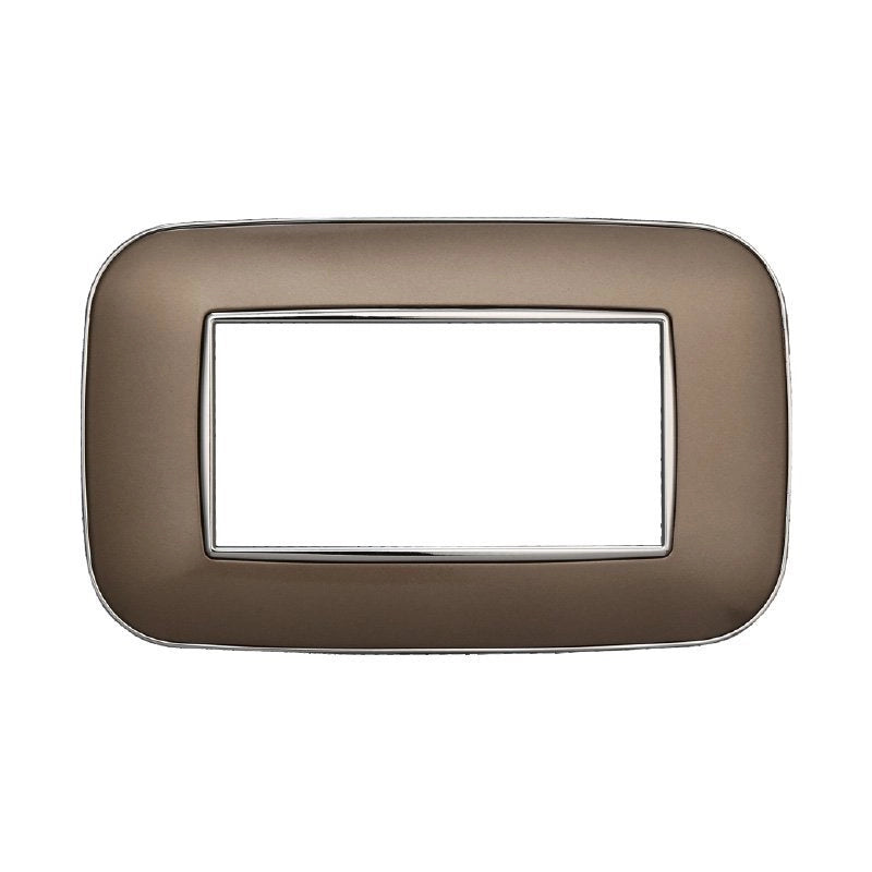 Placca Orbis Serie Moon 4P Colore Bronzo Compatibile Con Bticino Axolute