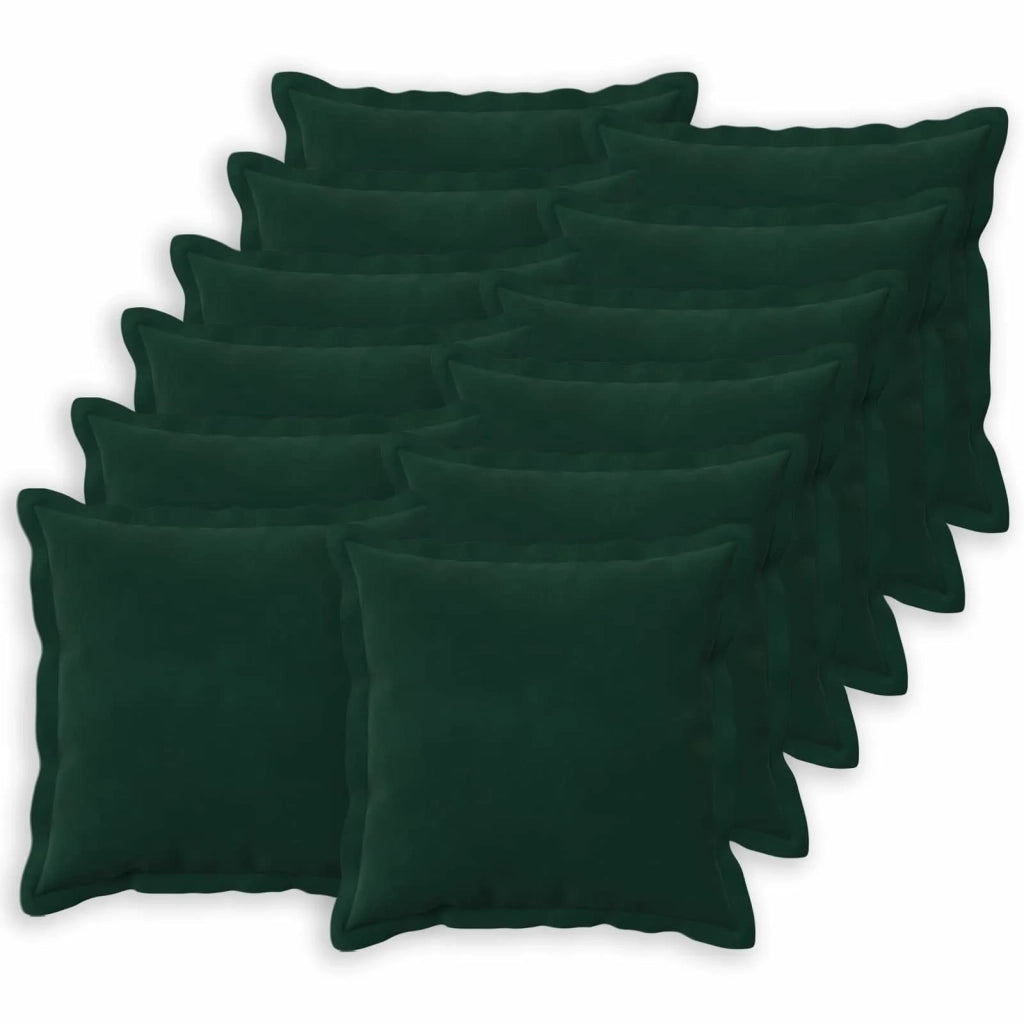 Cuscino con cuscino HOUTEN 12 pz Verde Scuro Velluto 935085