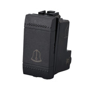 Pulsante 1P 16A 220V Con Disegno Campanello MBL Nero 1M Compatibile Bticino Living International, Retro Illuminabile