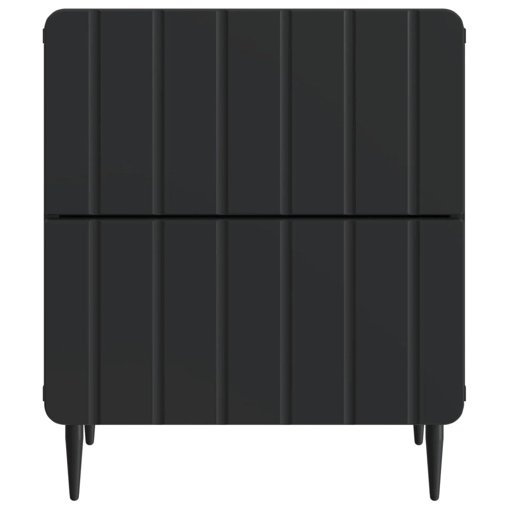 Armadio da Notte con cassetto 2 pcs Nero 43 x 34,5 x 49,5 cm