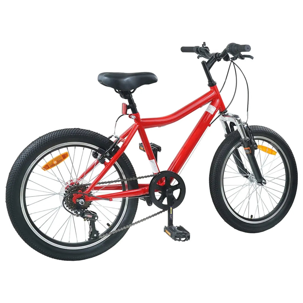 Bicicletta per Bambini 24 Pollici 6-Speed per 8-12 anni Rosso
