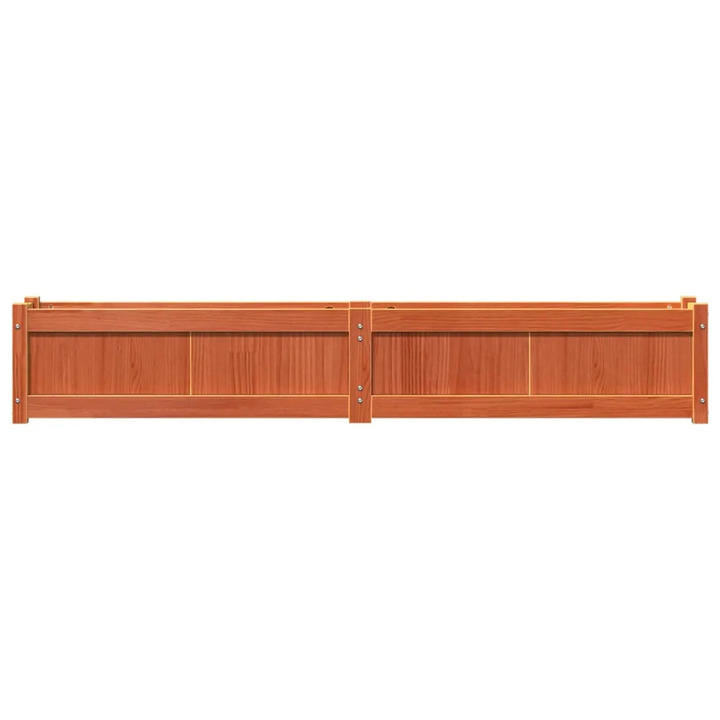 Fioriere da Giardino 2pz Marrone Cera Legno Massello di Pino 837499