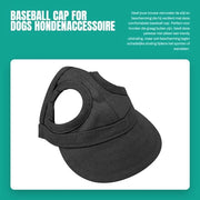 Cappello da Baseball per Cani - Protezione contro le Radiazioni - M - Nero - Accessorio per Cani - Adatto per Piccoli Cani - Nero