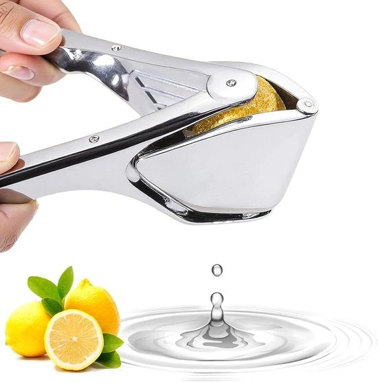 Citruspers manuale 7 cm premium in acciaio inossidabile di alta qualità per limonate cocktail bar resistente al lavastoviglie (argento)