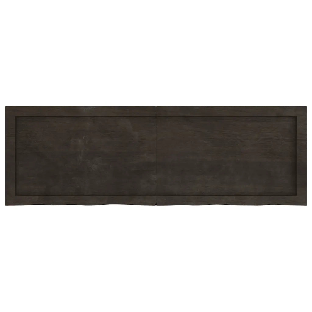 Ripiano Marrone Scuro 120x40x(2-6) cm Massello Rovere Trattatocod mxl 71690