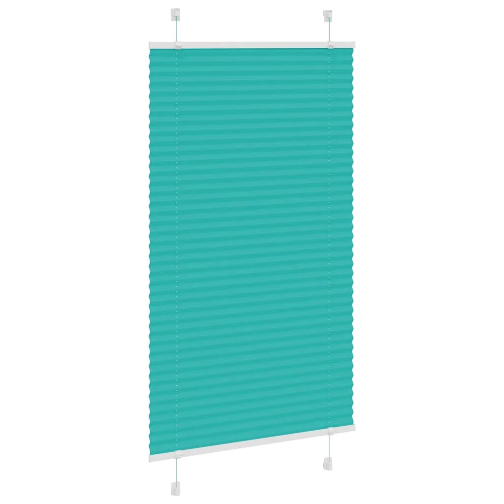 Tenda Plissettata Verde petrolio 80x100 cm Larghezza Tessuto 4015377
