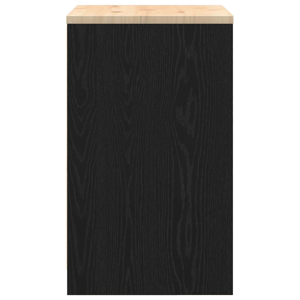 Mobile contenitore da garage resistente e pratico 60 x 51 x 85 cm realizzato in legno di pino nero 02_0051370