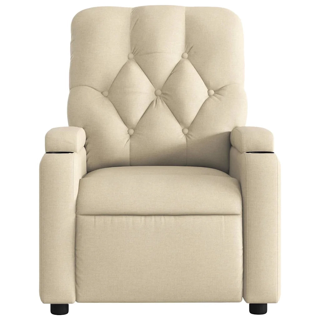 Divano Sedia-Poltrona Reclinabile in Tessuto Crema 737516