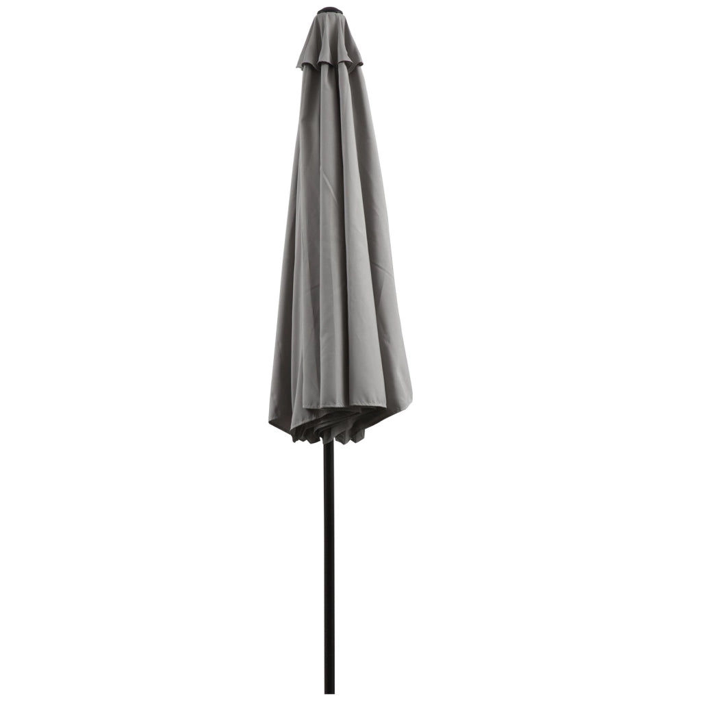 Easycomfort Ombrellone da Giardino 3x2.50 m Inclinabile, con Manovella e Palo Smontabile Grigio Chiaro