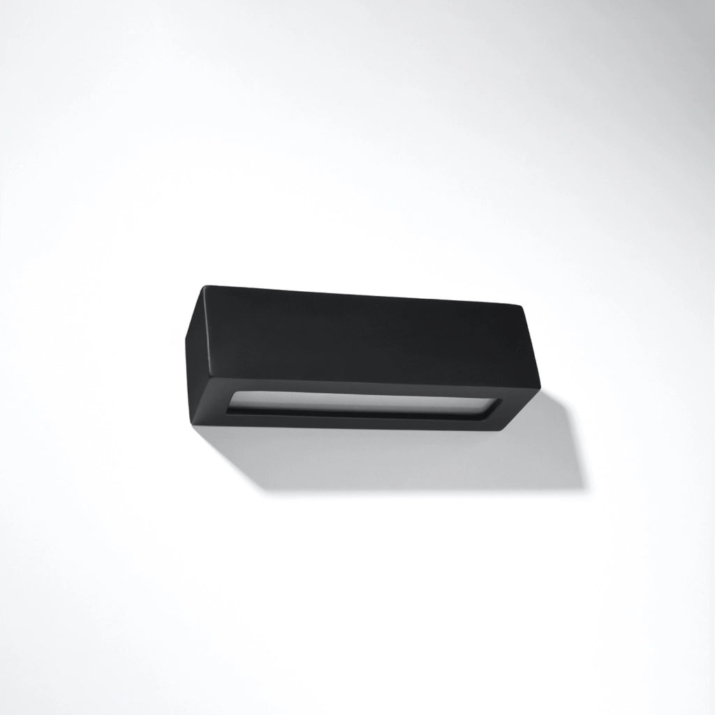 Applique in ceramica POLARO nera 1 luce E27 Pure Lume