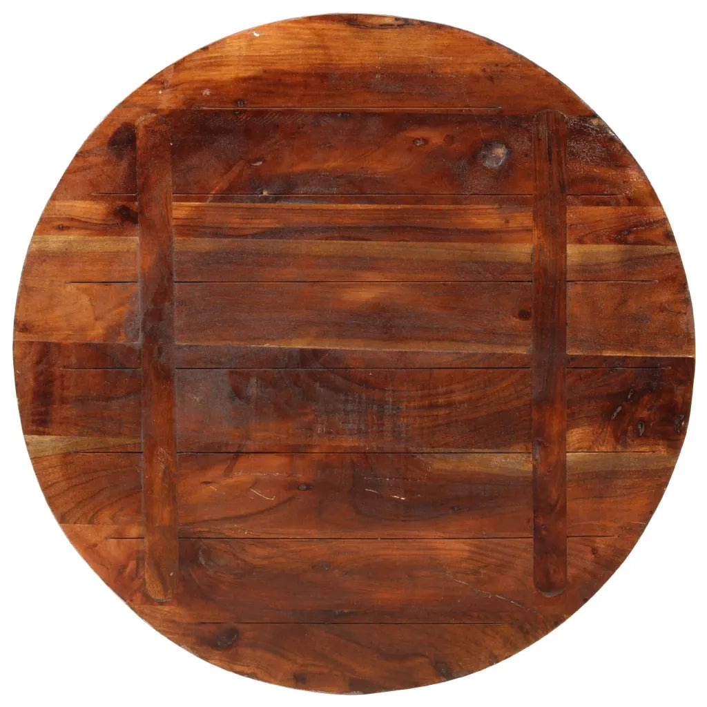 Piano per Tavolo Ã˜ 70x2,5 cm Rotondo Legno Massello di Recupero
