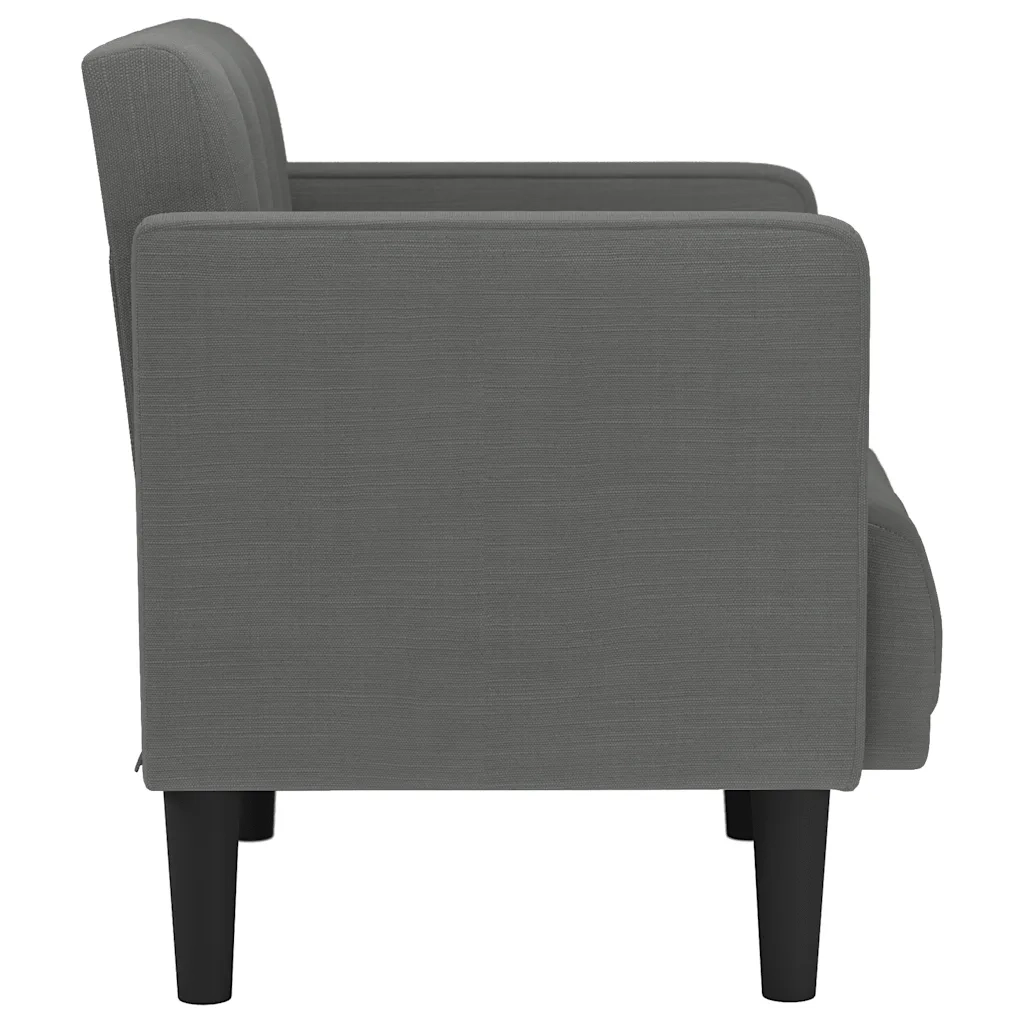 Divano Sedia con Braccioli Grigio Scuro 53 cm in Tessuto 4100544