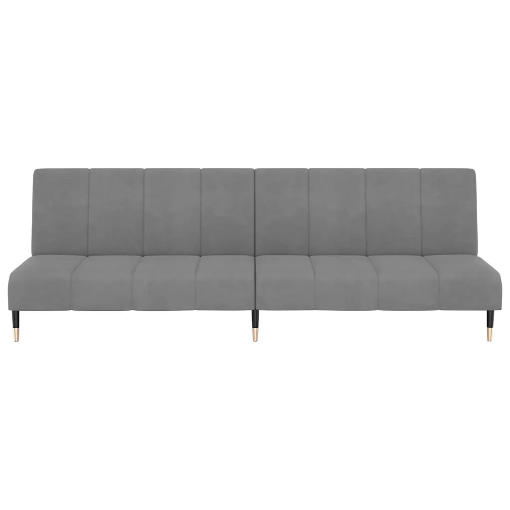 Divano letto | Sof¨¤ letto | Letto singolo a 2 Posti Grigio Chiaro in Velluto