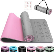 Yoga Mat 6 mm spesso - antiscivolo e idrorepellente - grigio