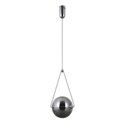 Lampada a sospensione Italux Rastia cromo vetro fumé LED 9W