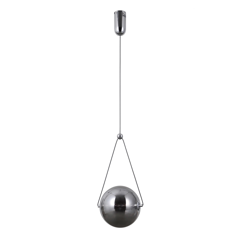 Lampada a sospensione Italux Rastia cromo vetro fumé LED 9W