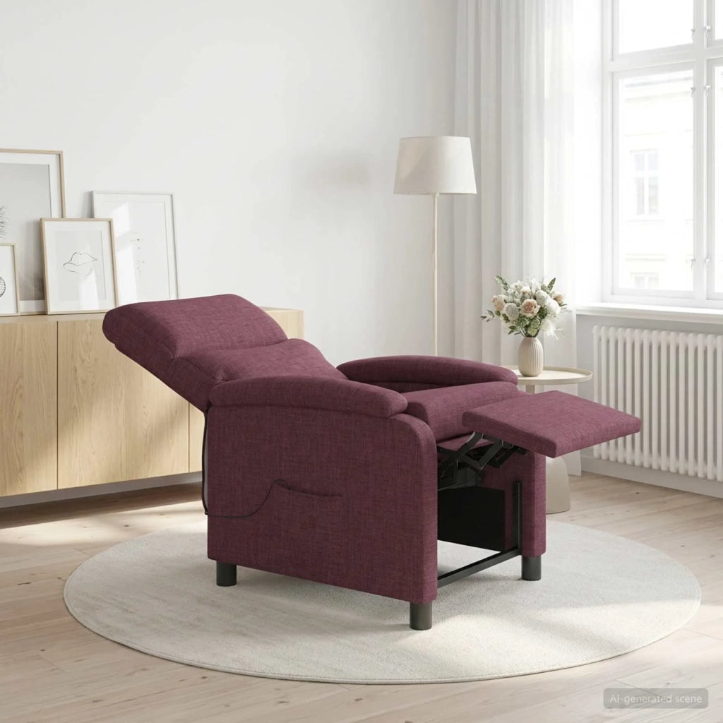 Divano Sedia-Poltrona Massaggiante Viola Tessuto 708299