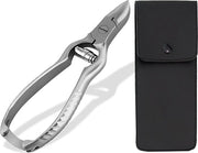 Nageltang professionale con snodo per piedi, snodo per unghie, forbici per unghie, lama in acciaio inossidabile curva, cura dei piedi, trimmer per unghie professionale per manicure e pedicure inclusa custodia (12 cm, nageltang)
