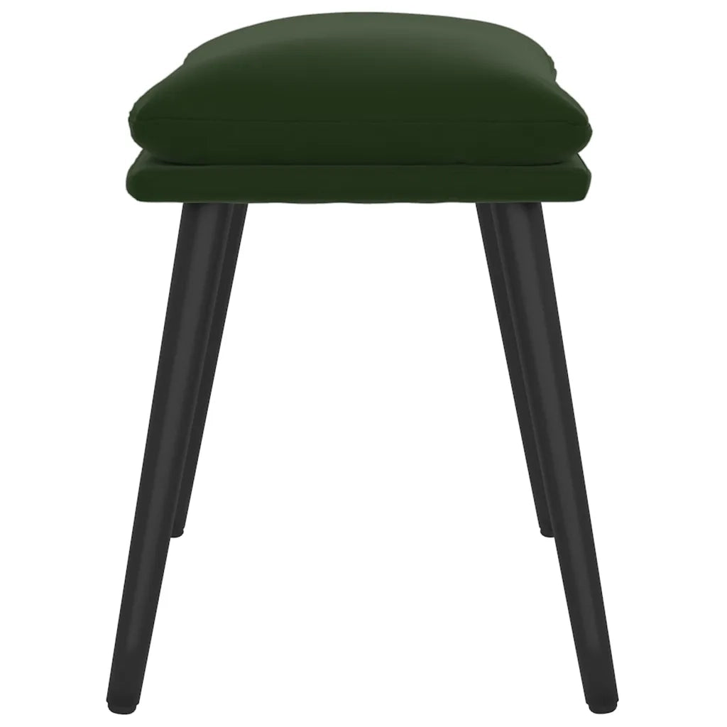 Poggiapiedi Verde Scuro 45x29,5x35 cm in Velluto 341506