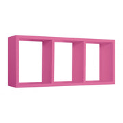 Mensola da Muro, Libreria Sospesa, Libreria da Parete, Scaffale da Parete, Fuxia, 70x30 p15,5 cm - Tristano