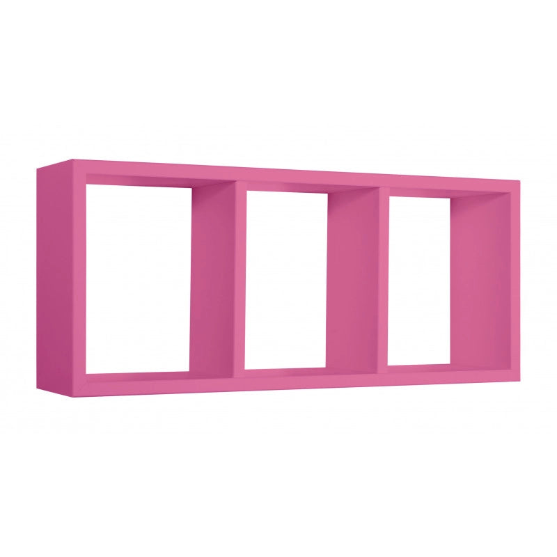 Mensola da Muro, Libreria Sospesa, Libreria da Parete, Scaffale da Parete, Fuxia, 70x30 p15,5 cm - Tristano