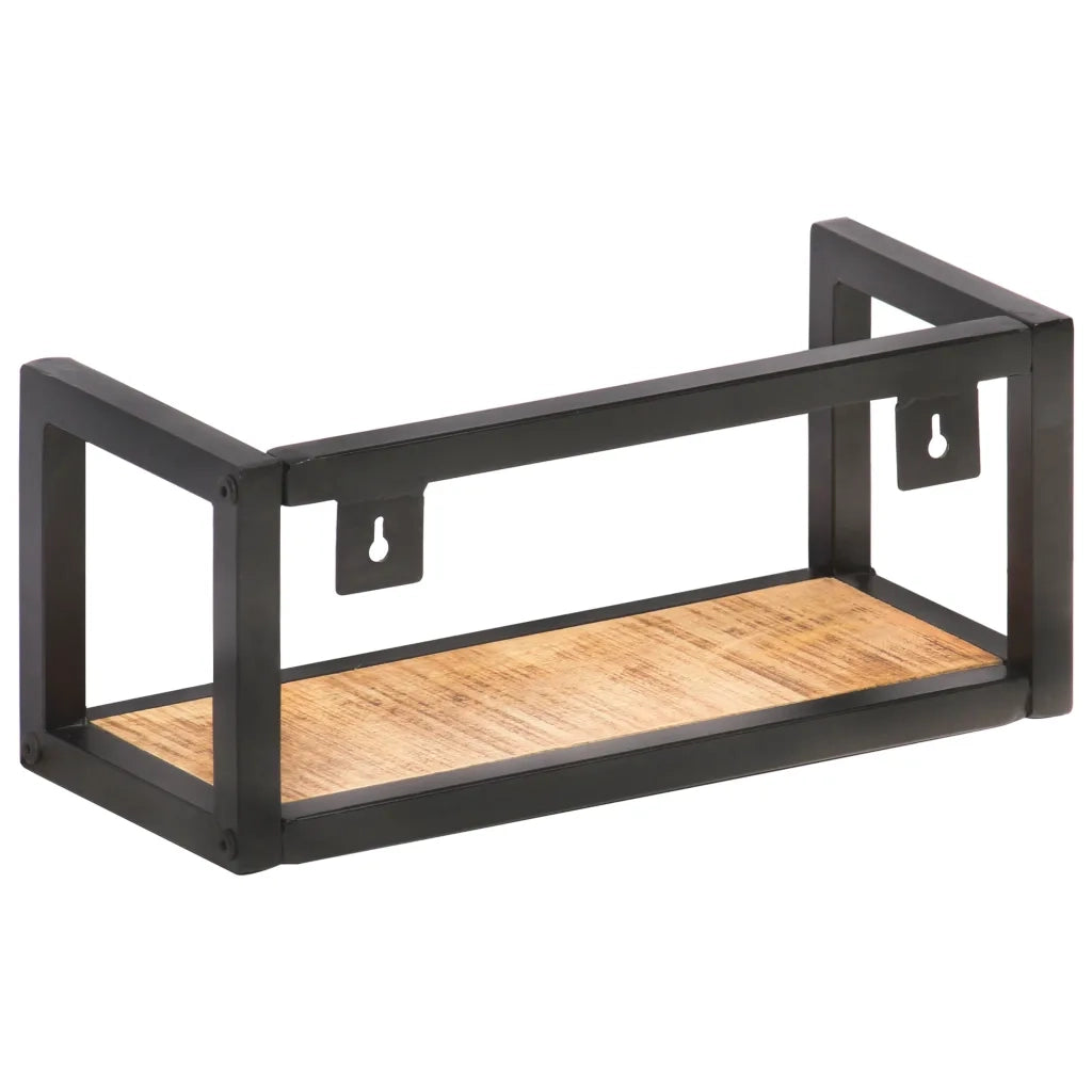 Mensole a Muro 2 pz 40 cm in Legno Massello di Mango Grezzo 320667