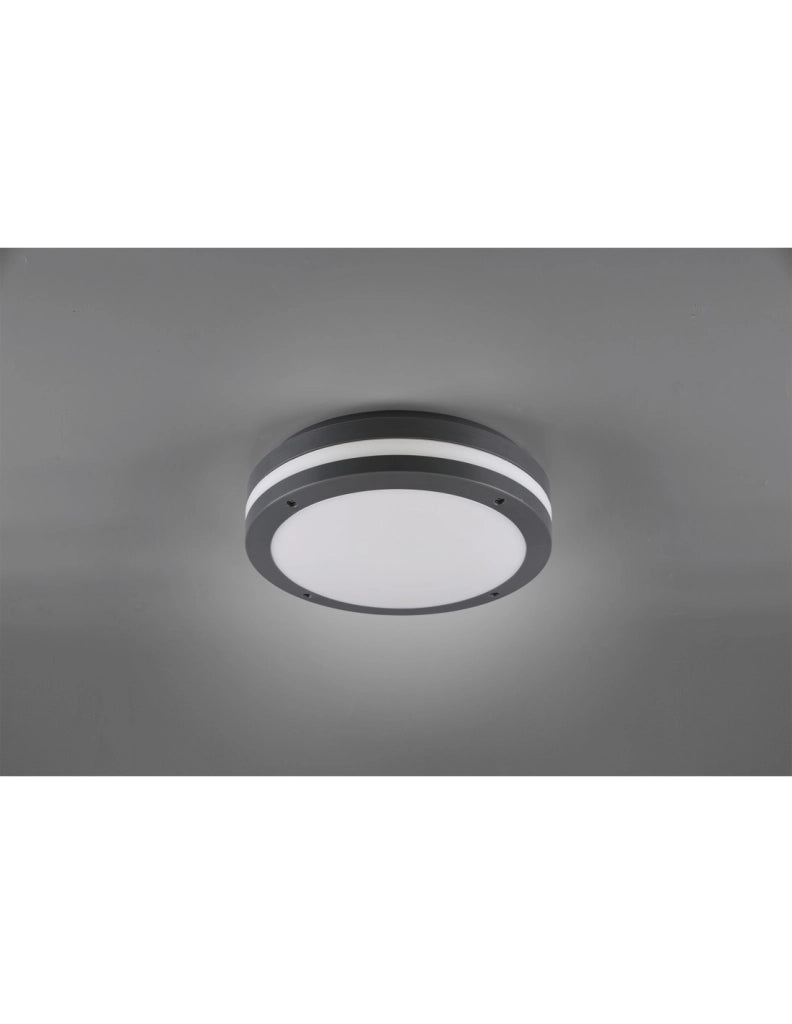 Plafoniera Da Esterno Kendal Led IP54 Antracite Ø30 cm Trio Lighting