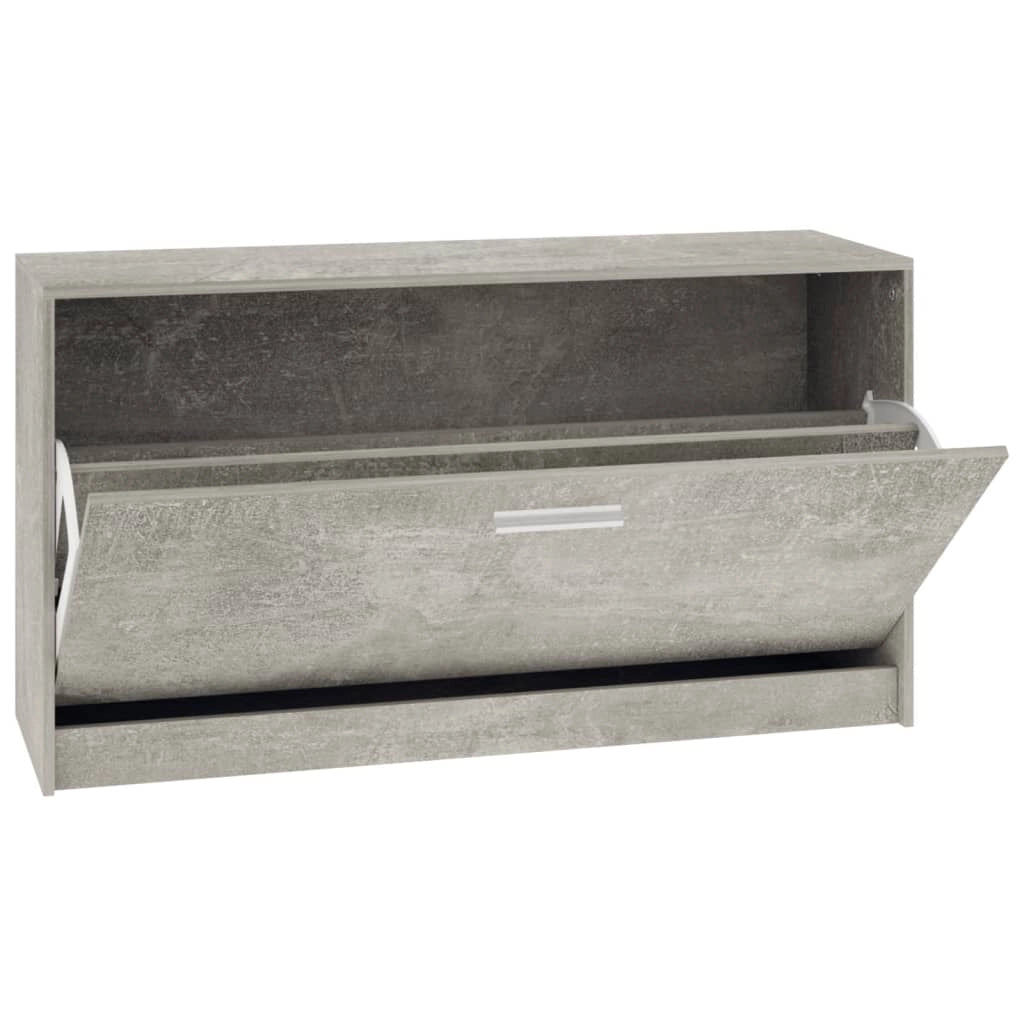Panca portascarpe/stivali cassettiera scaffale mobiletto portaoggetti per ingresso 80 x 24 x 45 cm legno ingegnerizzato grigio 02_0022974