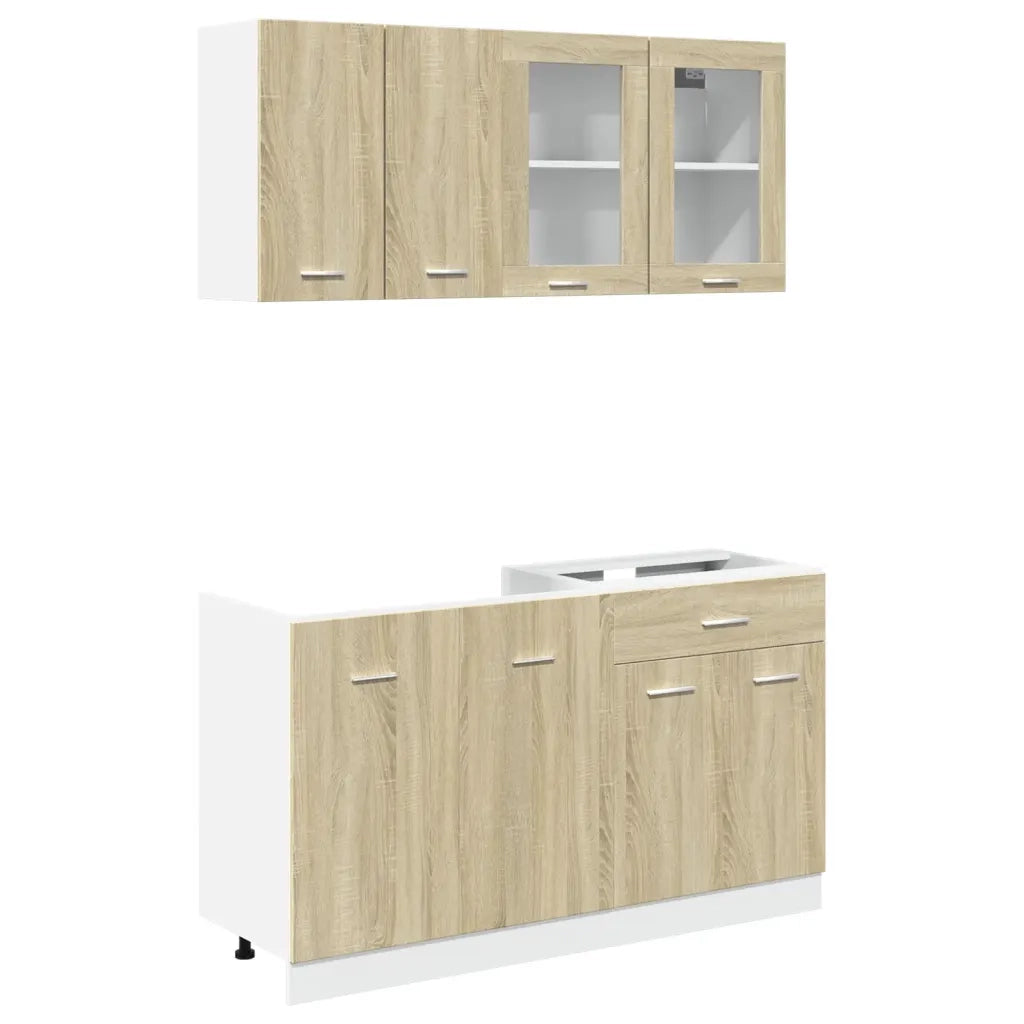 Set di Mobili Porta TV 4 pz | Armadietto TV | Mobile Porta TV Lyon Rovere Sonoma in Truciolato