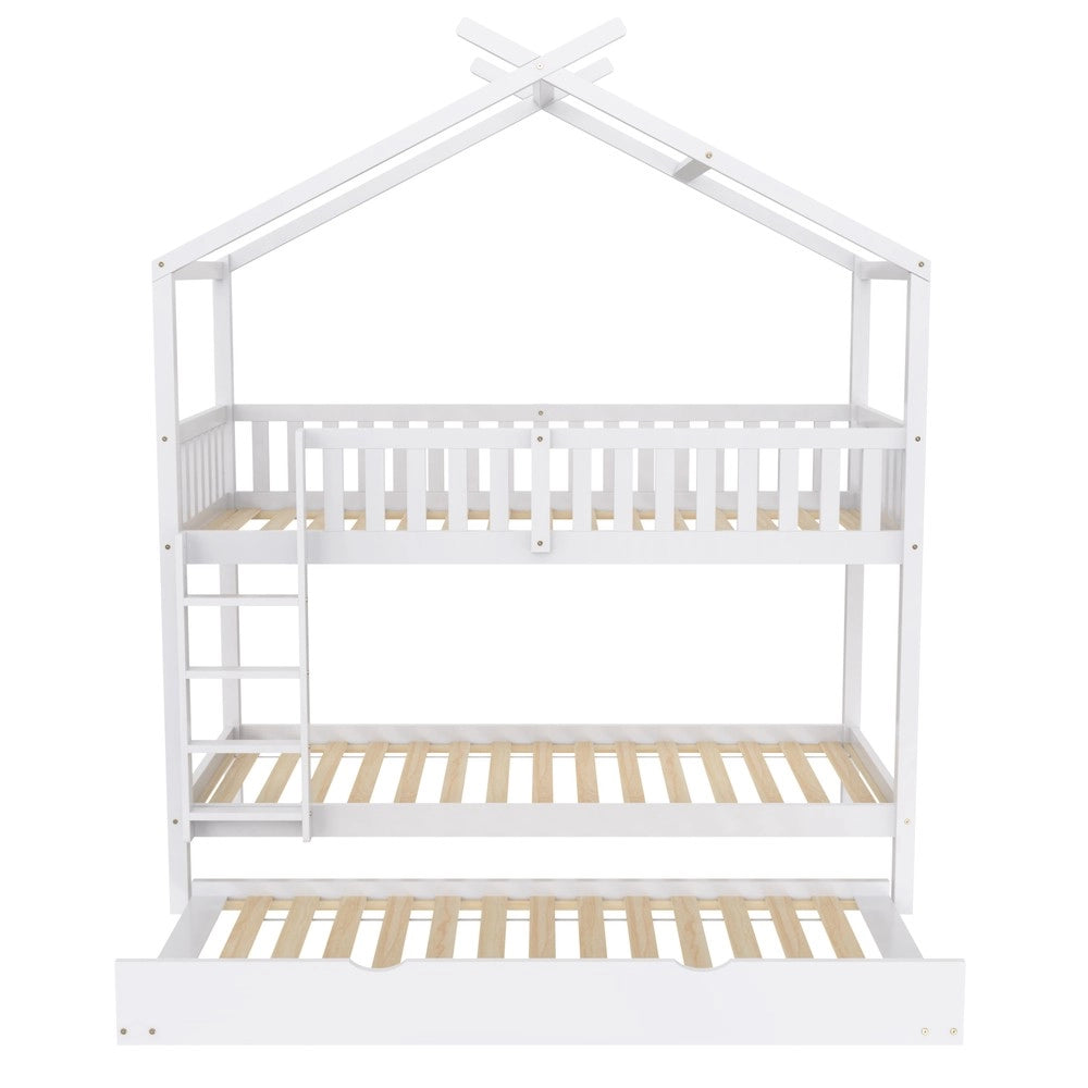 Letto Casa per Bambini Estraibile ¨C MINIMAL ¨C Bianco 90x200