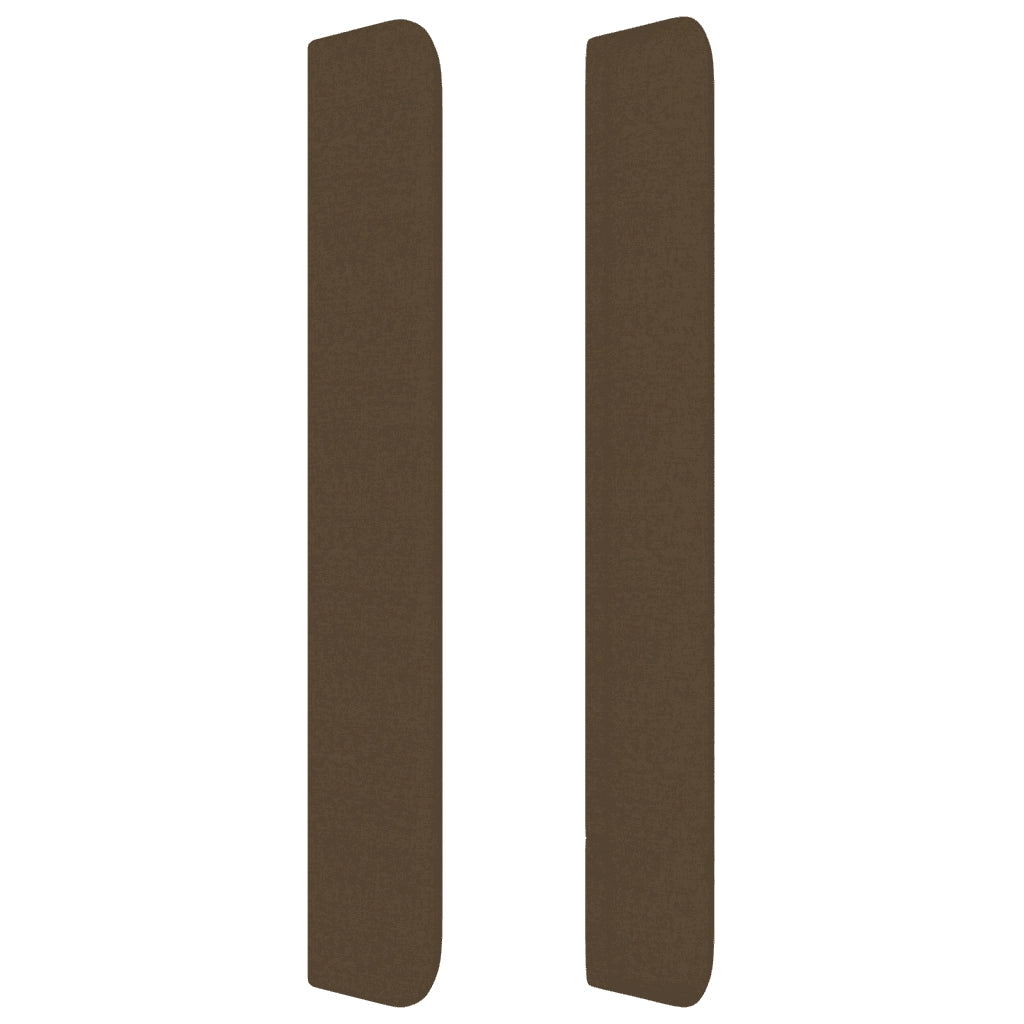 Giroletto a Molle con Materasso Marrone Scuro 140x190cm Tessuto 3132068