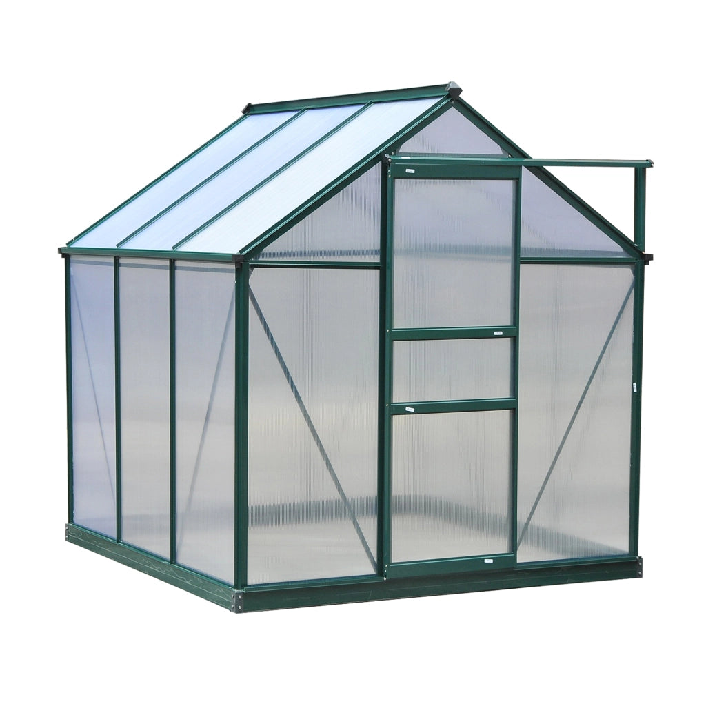 Serra da giardino in polycarbonate ¨C zephmum ¨C 190x192x201 cm verde scuro UV 30+