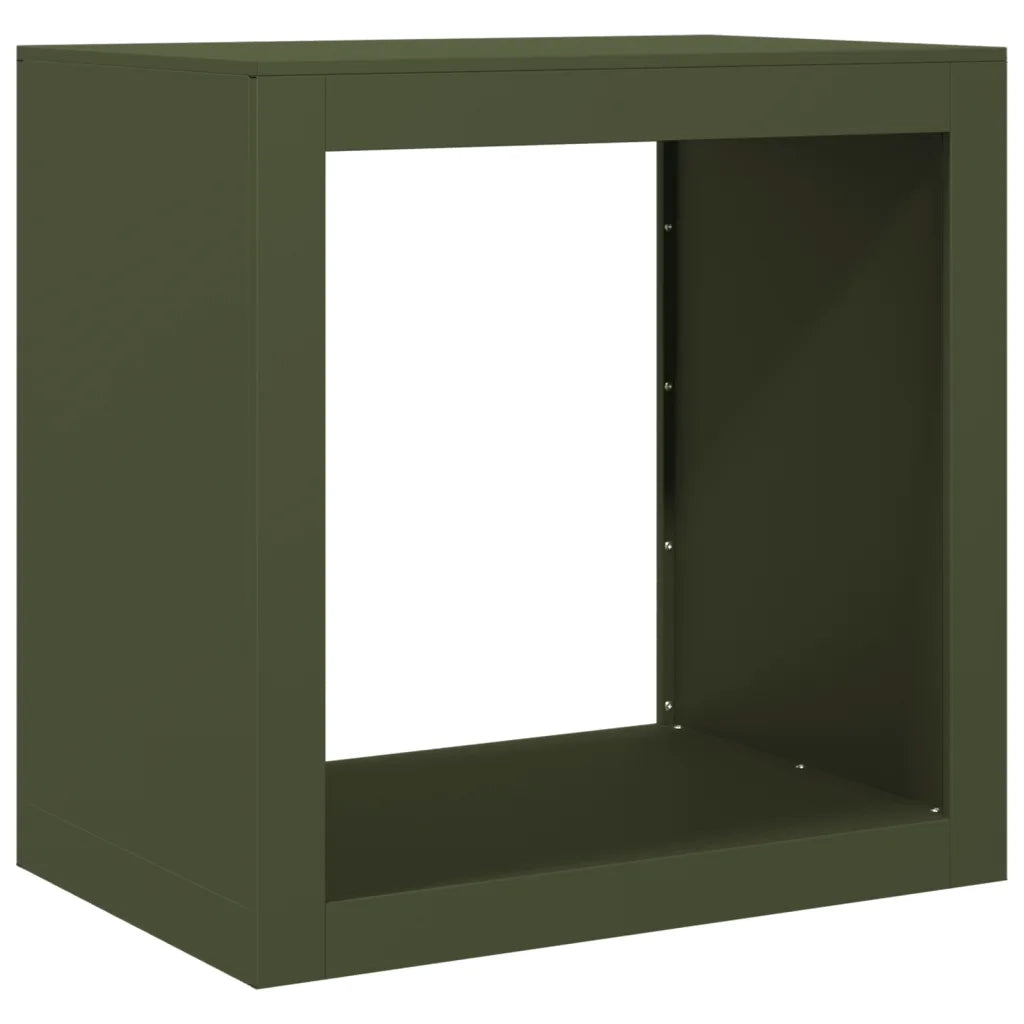 Rastrelliera per Legna da Ardere-Portalegna Verde 60x40x60 cm in Acciaio