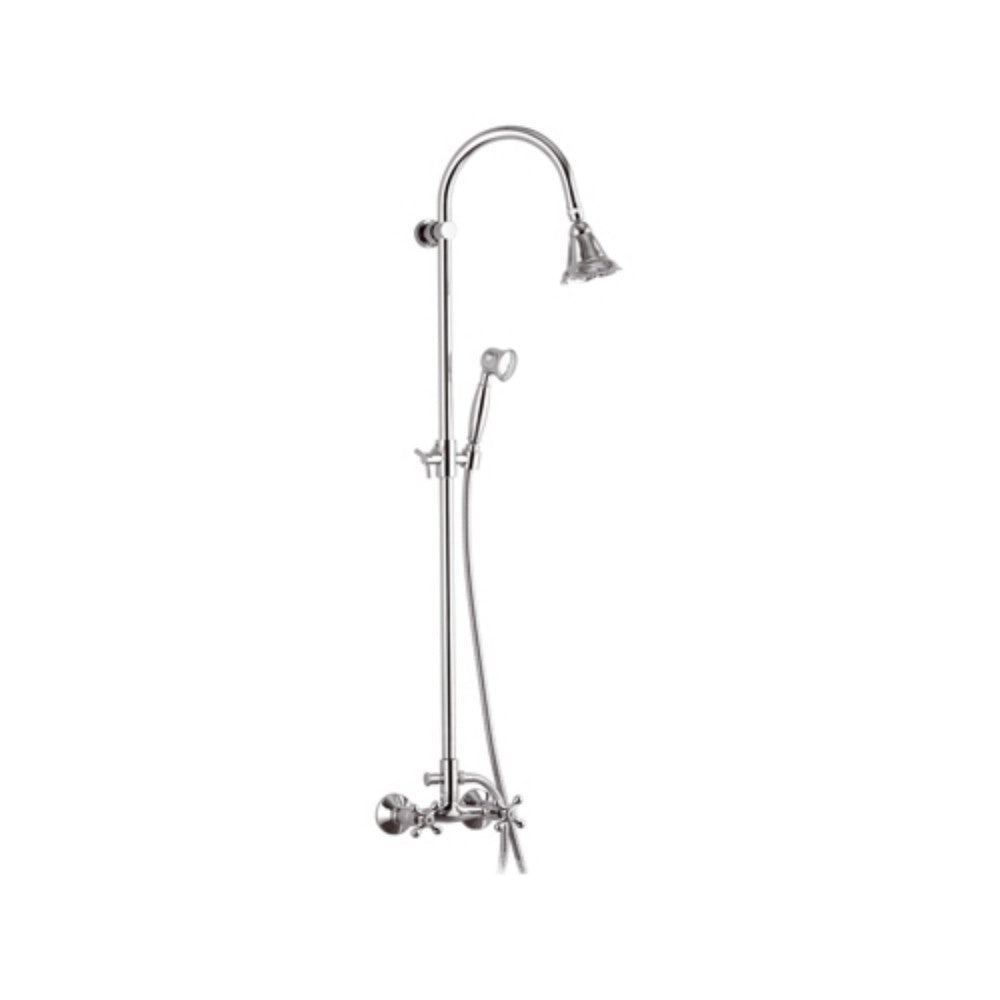 Rubinetto doccia con colonna saliscendi, doccetta e soffione - serie liberty