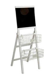 LAVAGNA CAVALLETTO IN LEGNO DI COLORE 40 X 36 X 114 CM BIANCO