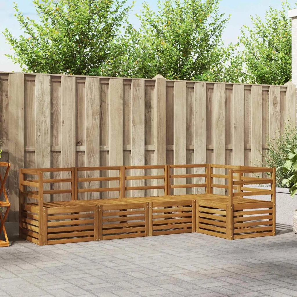 Set divani 5 pcs Naturale Legno di Acacia Massello 3374789