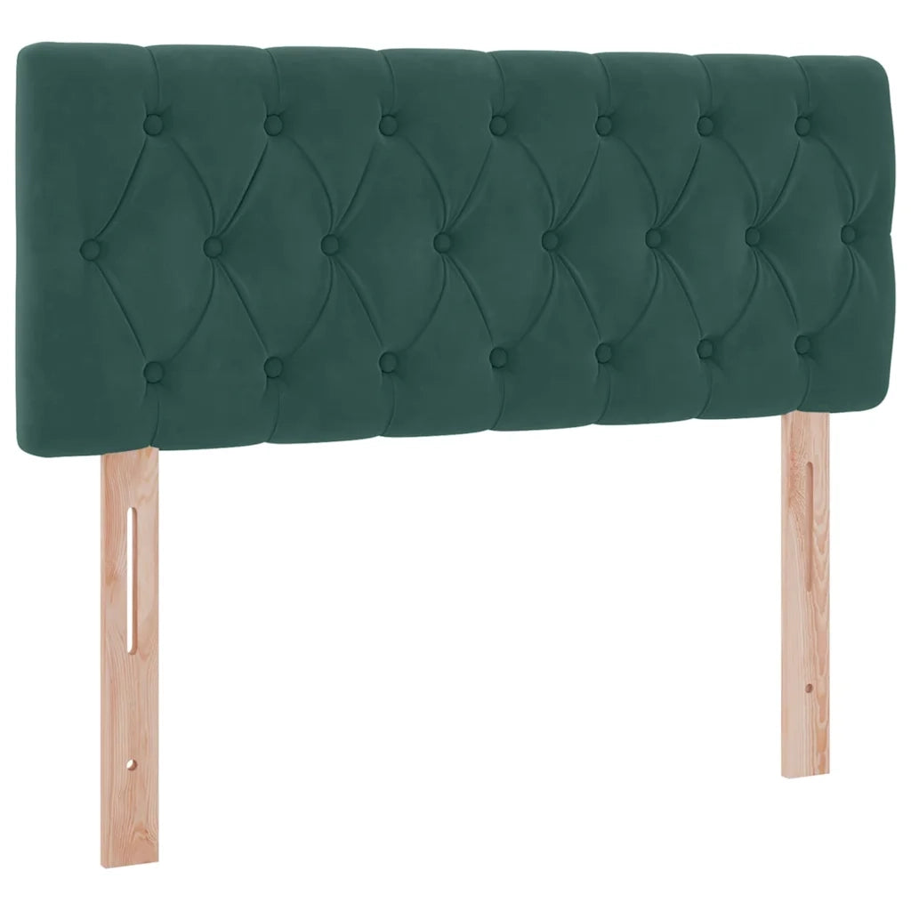 Letto con contenitore e LED Verde Scuro 120 x 200 cm Velluto 3371448