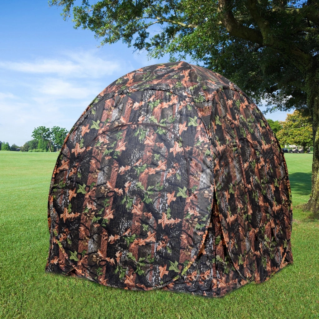 Tenda da caccia pieghevole per 3 persone, Tenda da caccia per cervi tacchini con telaio in acciaio borsa 152x163cm-Tende