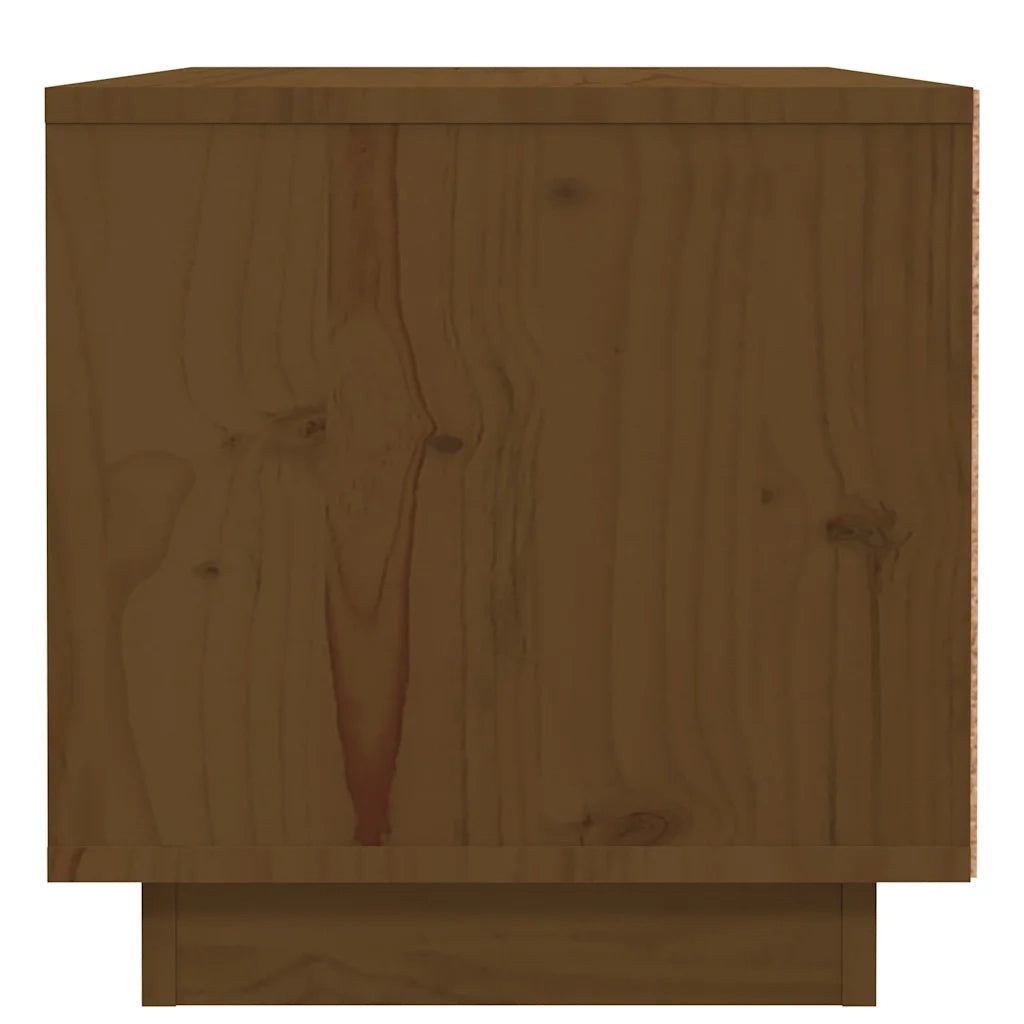 Set di 2 Comodini | Armadio da Notte | Mobiletto da notte ambra 40x34x35 cm in Legno Massello di Pino