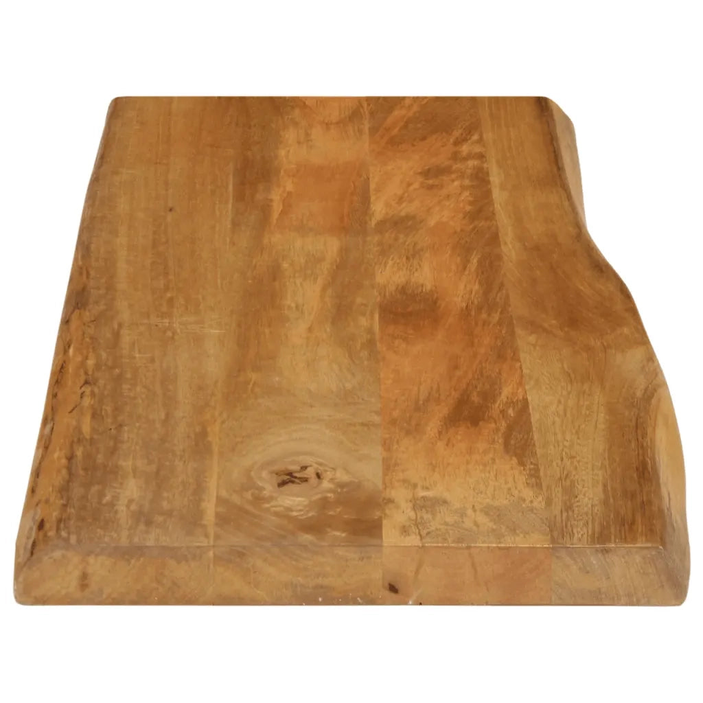 Piano per Tavolo 80x40x3,8cm Bordi Vivi in Legno Massello Mango